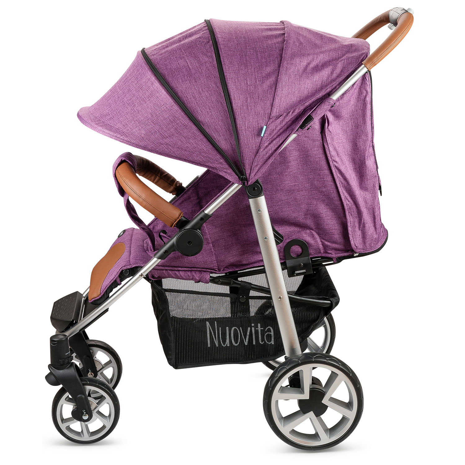 Прогулочная коляска Nuovita Corso, цвет Viola, Argento / Фиолетовый, Серебристый  